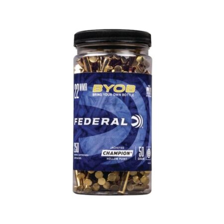 Federal Champion BYOB .22 Winchester Magnum Rimfire 50 Gr. Jacketed Hollow Point- Jug of 250