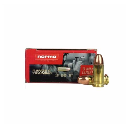 Norma Range & Training 9mm Luger 124 Gr. Total Metal Jacket- Box of 50