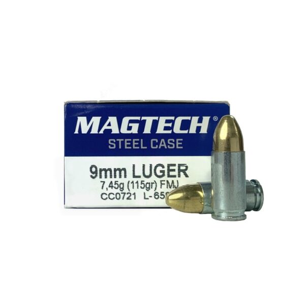 Magtech Steel Case 9mm Luger 115 Gr. Full Metal Jacket- Box of 50