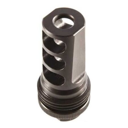 SilencerCo ASR .30 Cal/7.62mm 3-Port Muzzle Brake Suppressor Mount 1/2x28" Thread- Steel Black