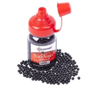 Crosman Black Widow BB's 4.5mm Coated Steel BB's- Bottle of 1000