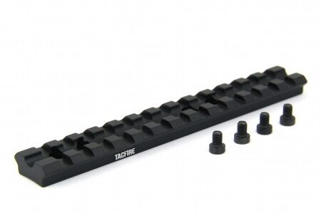 TacFire Universal Mossberg 500/590 Picatinny Top Receiver Mount- Aluminum Black