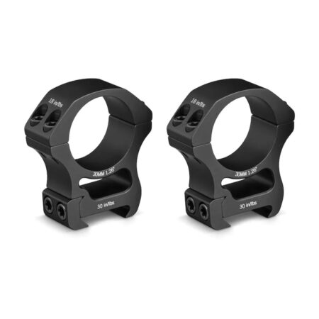 Vortex Pro 30mm Rifle Scope Rings- 1.26" High Height- Picatinny/Weaver- Matte Black