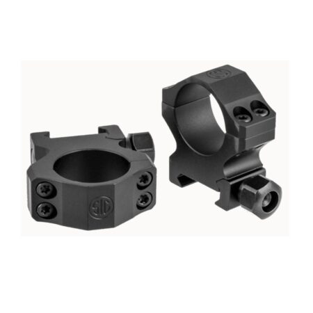 SIG SAUER ALPHA1 Hunting Scope Rings, 30mm Medium, Aluminum, Complete Set- Black