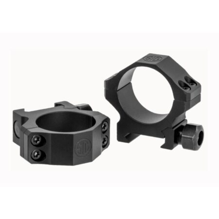 SIG SAUER ALPHA1 Hunting Scope Rings, 1" Low, Aluminum, Complete Set- Black