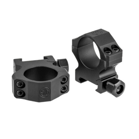 SIG SAUER ALPHA1 Hunting Scope Rings, 1" Medium, Aluminum, Complete Set- Black