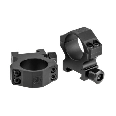 SIG SAUER ALPHA1 Hunting Scope Rings, 1" High, Aluminum, Complete Set- Black
