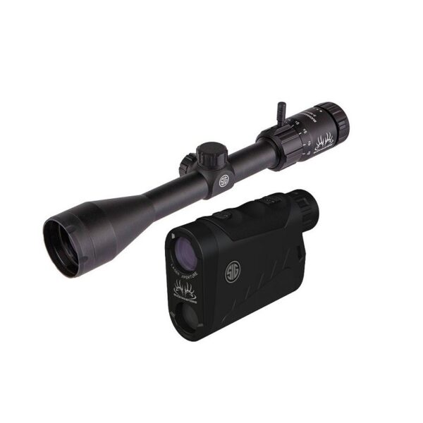 SIG SAUER BuckMasters Combo Kit 4-16x44mm Rifle Scope + 6x22mm Laser Range Finder- Black