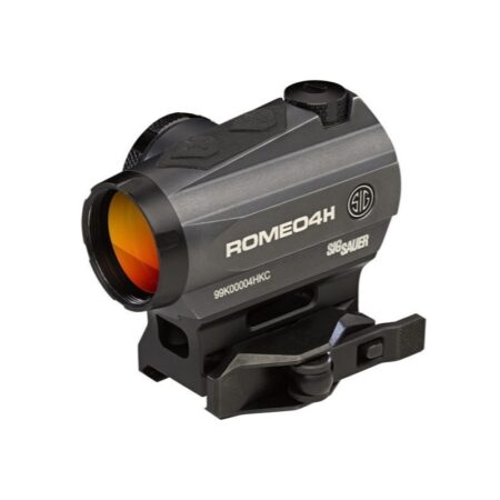 SIG SAUER ROMEO4H 1x20mm Compact Red Dot Sight w/ 1913 Mount- Horseshoe Ballistic Dot Reticle- Graphite