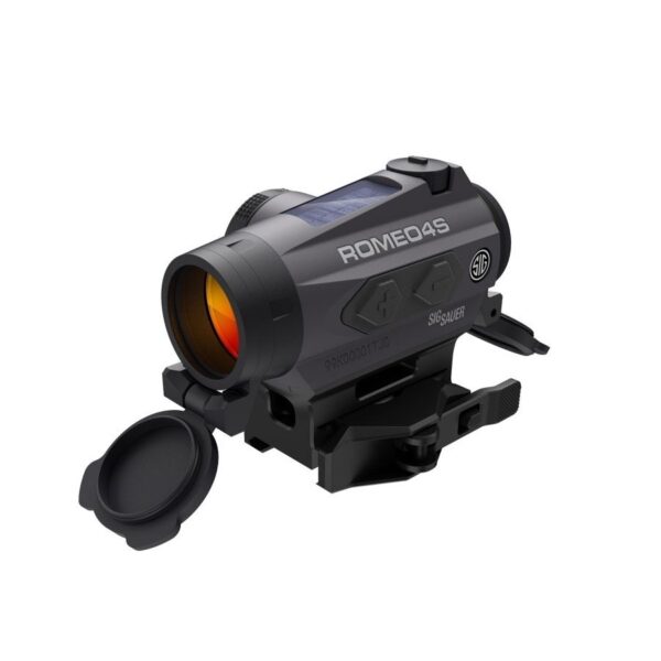 SIG SAUER ROMEO4S 1x20mm Compact Red Dot Sight w/Mount- Ballistic Circle Dot Reticle- Graphite