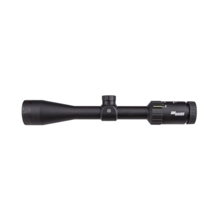 SIG SAUER WHISKEY3 4-12x40mm Hunting Rifle Scope 1" Main Tube, 0.25 MOA, Hellfire QuadPlex Reticle- Black