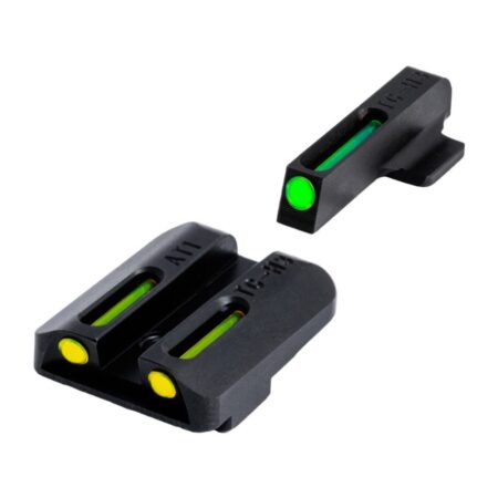 TRUGLO TFO Sight Set Glock 42 Tritium / Fiber Optic- Green Front / Yellow Rear