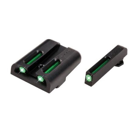 TRUGLO TFO Sight Set Glock 20, 21, 29, 30, 31, 32, 37, 41 Tritium / Fiber Optic- Green Front / Green Rear