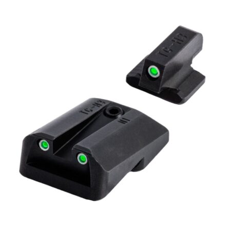 TRUGLO Brite-Site Tritium Sight Set Glock 17, 17L, 19, 22, 23, 24, 26, 27, 33, 34, 35, 38, 39 Steel Tritium- Green