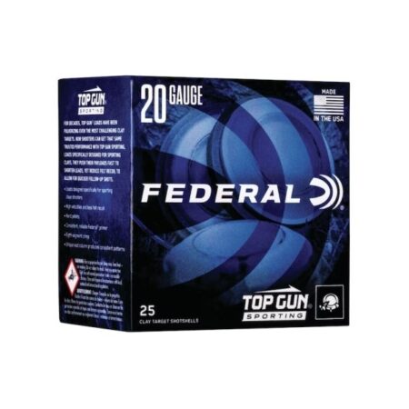 an image of the product Federal Top Gun 20 Gauge 2-3/4" 7/8 oz #7-1/2 Shot- Box of 25 - TGS2247.5