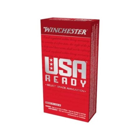 Winchester USA Ready 10mm Auto 180 Gr. Full Metal Jacket Flat Nose- Box of 50