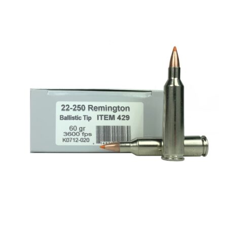 Underwood .22-250 Remington 60 Gr. Ballistic Tip Varmint- Box of 20