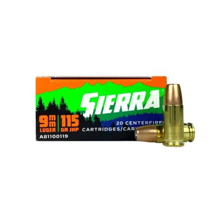 Sierra Sports Master 9mm Luger 115 Gr. Jacketed Hollow Point- Box of 20