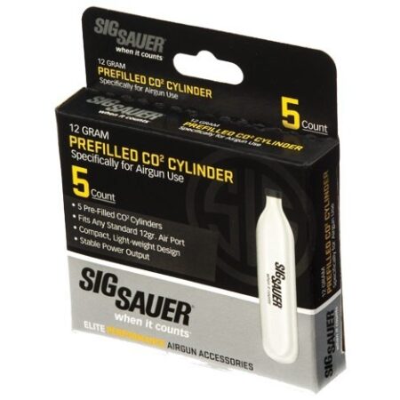 SIG SAUER 12 Gram Prefilled CO2 Cylinder- Pack of 5