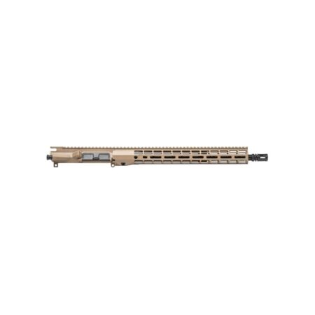 an image of the product Aero Precision AR-15 .223 Wylde M4E1-T Threaded Complete Upper Receiver, 16" Barrel, Atlas R-One M-LOK 15" Handguard- FDE Cerekote- APAR700715M72