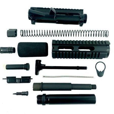 AR15 Pistol Kit without Lower Parts Kit .300 AAC Blackout 1 in 7" Twist 7.5" Barrel with Pistol Buffer Tube