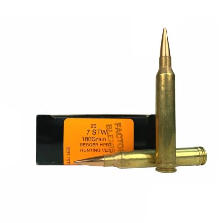 HSM Factory Blemish Trophy Gold 7mm STW 180 Gr. Berger Hunting VLD Hollow Point Boat Tail- Box of 20
