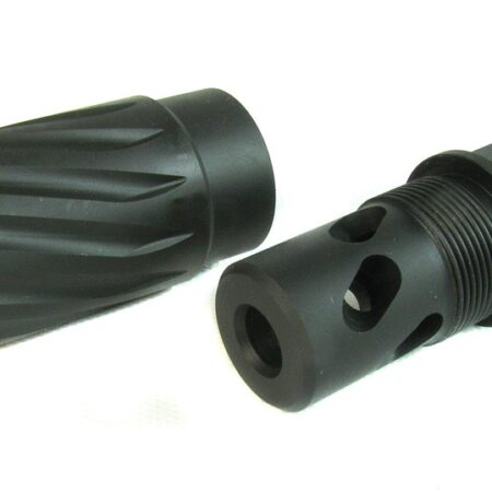 Elite Iron Bravo 1 .308 Muzzle Brake and Cap 5/8"-24 Thread- Parkerized