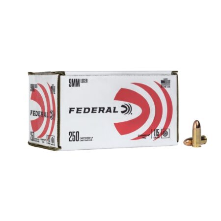 Federal Champion 9mm Luger 115 Gr. Full Metal Jacket- Box of 250