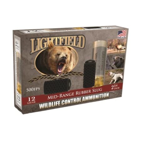 Lightfield Wildlife Control 12 Ga 2-3/4" Mid Range Rubber Slug- Box of 5