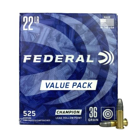 Federal Champion .22 Long Rifle 36 Gr. Lead Hollow Point- Value Pack of 525
