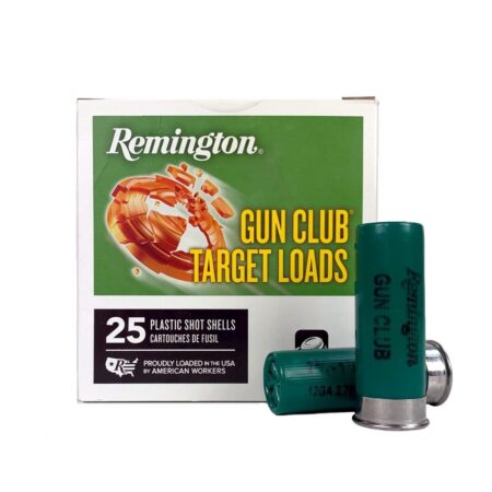 Remington Gun Club Target 12 Gauge 2-3/4" 1-1/8 oz #8 Shot- Box of 25