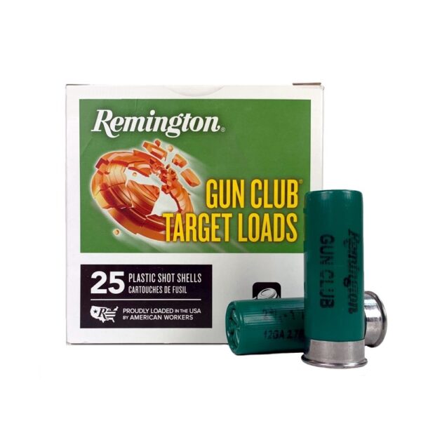 Remington Gun Club Target 12 Gauge 2-3/4" 1-1/8 oz #8 Shot- Box of 25