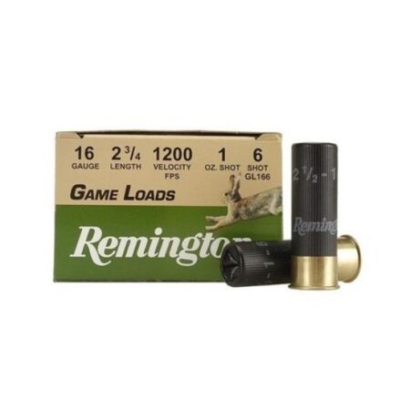 Remington Game Load 16 Gauge 2-3/4" 1 oz #6 Shot- Box of 25