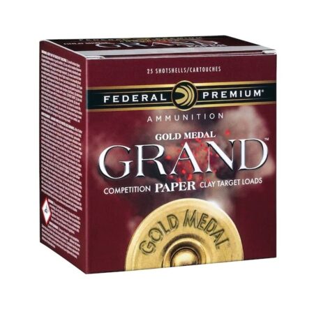 Federal Gold Medal Grand Paper 12 Gauge 2-3/4" 1-1/8 oz #7-1/2 Shot- Box of 25