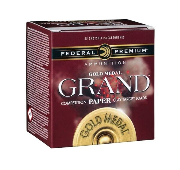 Federal Gold Medal Grand Paper 12 Gauge 2-3/4" 1-1/8 oz #7-1/2 Shot- Box of 25