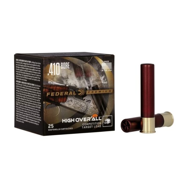 Federal Premium "High Over All"  .410 Bore 2-1/2" 1/2 oz #8 Shot Competition Target- Box of 25