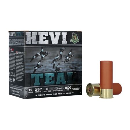 Hevi-Shot Hevi-Teal 12 Gauge 3" 1-1/4 oz #6 Non-Toxic Steel Shot- Box of 25