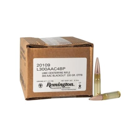 Remington UMC .300 AAC Blackout 220 Gr. Open-Tip Flat Base (OTFB) Subsonic- Bulk Box of 200
