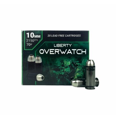 Liberty Overwatch 10mm Auto 70 Gr. Custom Hollow Point Cavity- Lead-Free- Box of 20