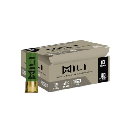Mili Custom Defense 12 Gauge 2-3/4" 9 Pellets 00 Lead Buckshot- Box of 10