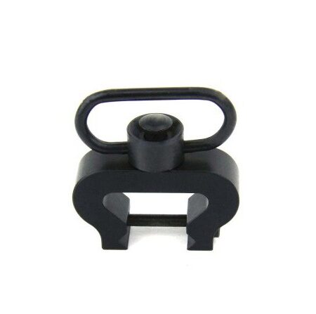 AR15 Heavy Duty Picatinny Sling Adapter Mount with QD Push Button Sling Swivel- Black