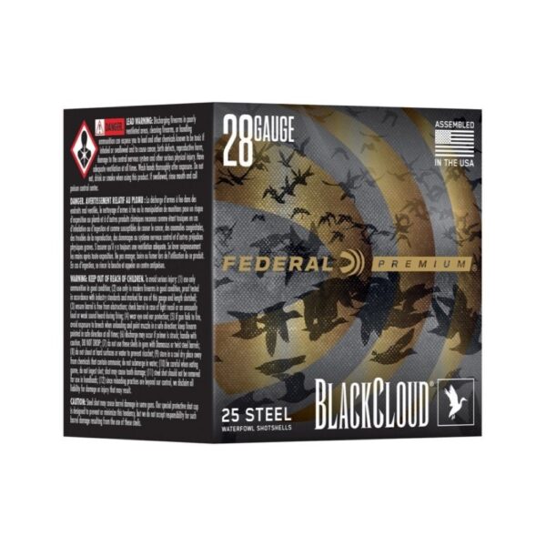 Federal Premium Black Cloud 28 Gauge 3" 3/4 oz #4 Non-Toxic FlightStopper Steel Shot- Box of 25
