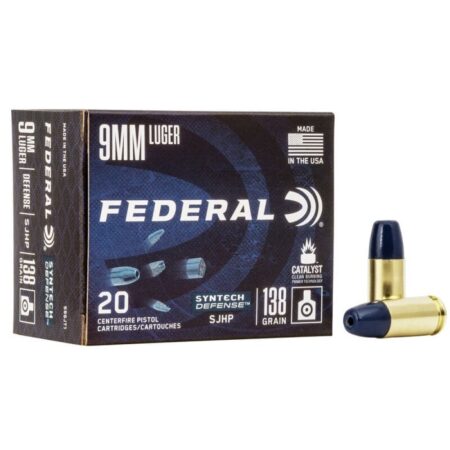 Federal Syntech Defense 9mm Luger 138 Gr. Segmented Jacketed Hollow Point- Box of 20