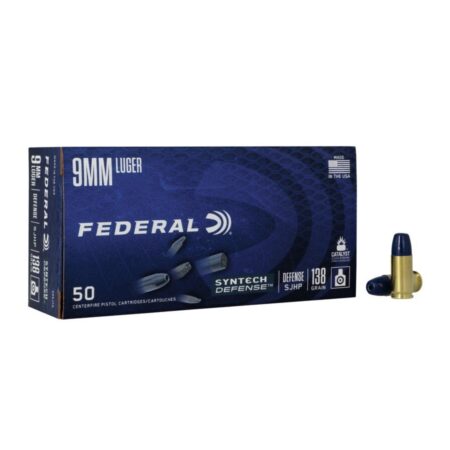 Federal Syntech Defense 9mm Luger 138 Gr. Segmented Jacketed Hollow Point- Box of 50