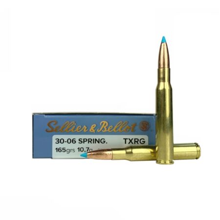 Sellier & Bellot .30-06 Springfield 165 Gr. TXRG Blue Polymer Tip Boat Tail- Lead Free- Box of 20