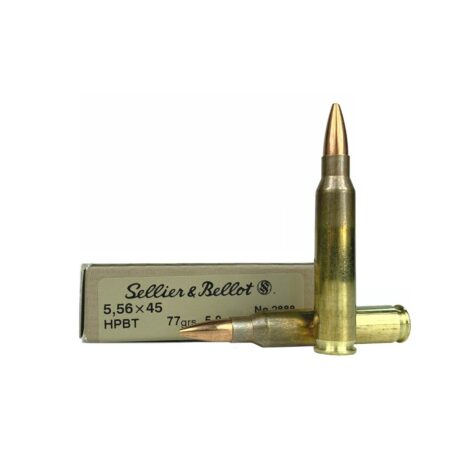 Sellier & Bellot Tactical 5.56x45 NATO 77 Gr. Hollow Point Boat Tail- Box of 20