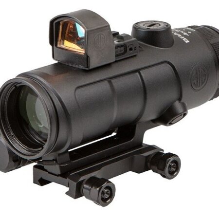 SIG SAUER BRAVO4 4x30mm 5.56/7.62mm Horseshoe Dot Battle Sight, Illum. Reticle, .5 MOA, M1913- Black