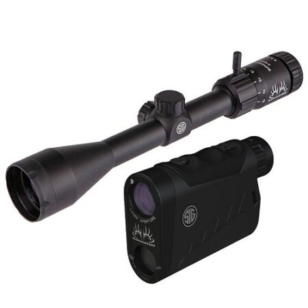 SIG SAUER BuckMasters Combo Kit 3-9x40mm Rifle Scope + 6x22mm Laser Range Finder- Black