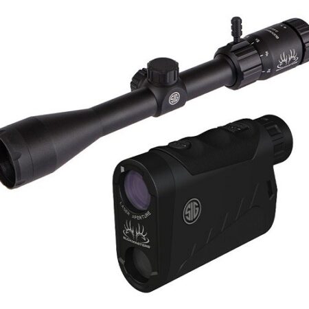 SIG SAUER BuckMasters Combo Kit 3-9x50mm Rifle Scope + 6x22mm Laser Range Finder- Black