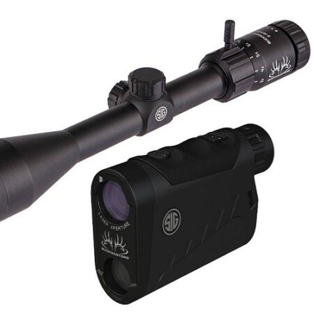 SIG SAUER BuckMasters Combo Kit 3-12x44mm Rifle Scope + 6x22mm Laser Range Finder- Black